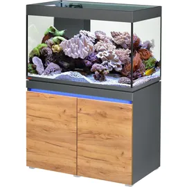 Eheim Incpiria 330 Aquariumkombination mit Förderpumpe und beleuchtbarem Unterschrank Graphit/Eiche
