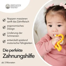 MATCHSTICK MONKEY Beißring Affe Original Gelb