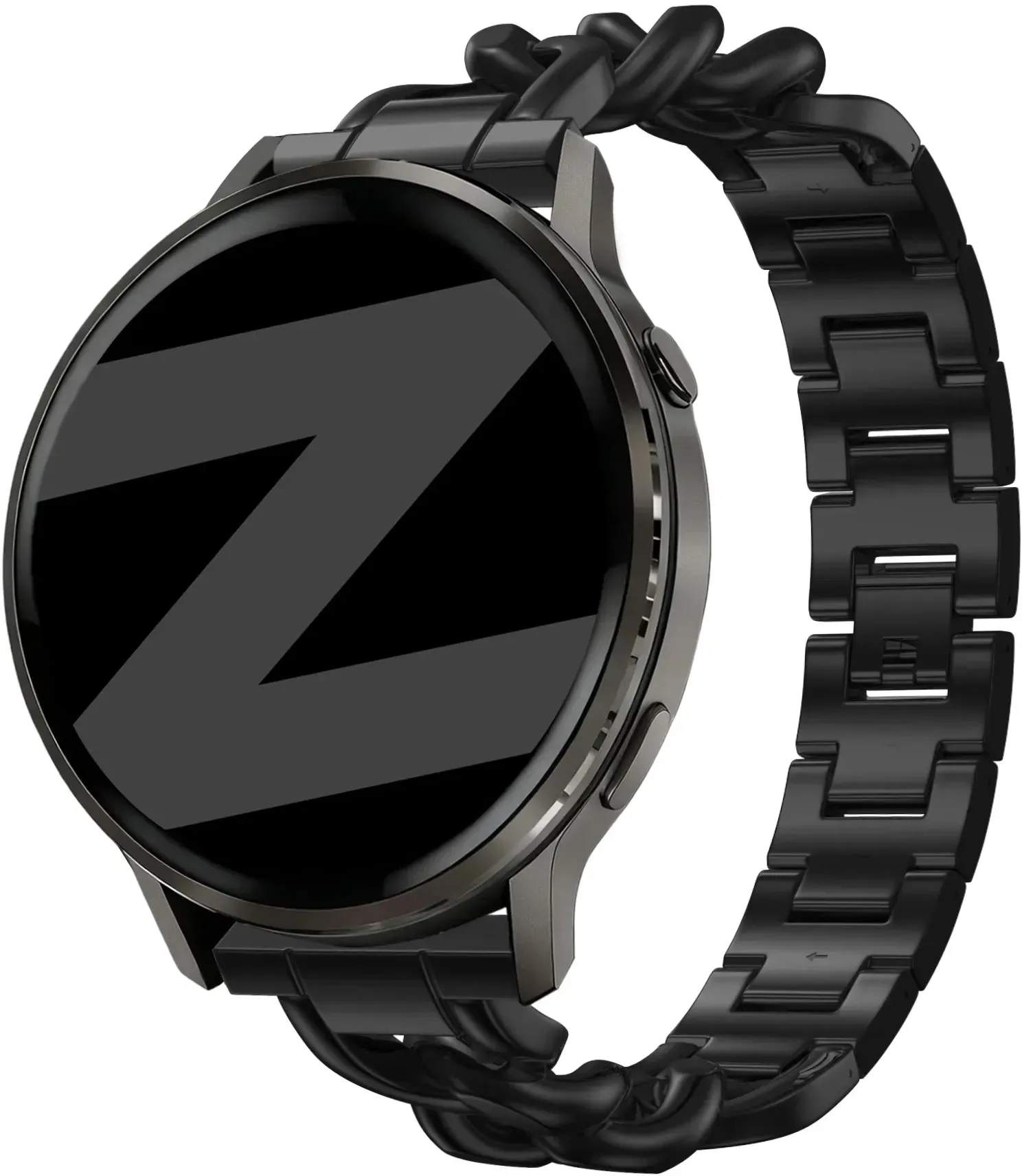 Bandz Garmin Approach J1 Armband Stahl 'Chains' für Garmin Approach J1 - Schwarz - Clip Verschluss