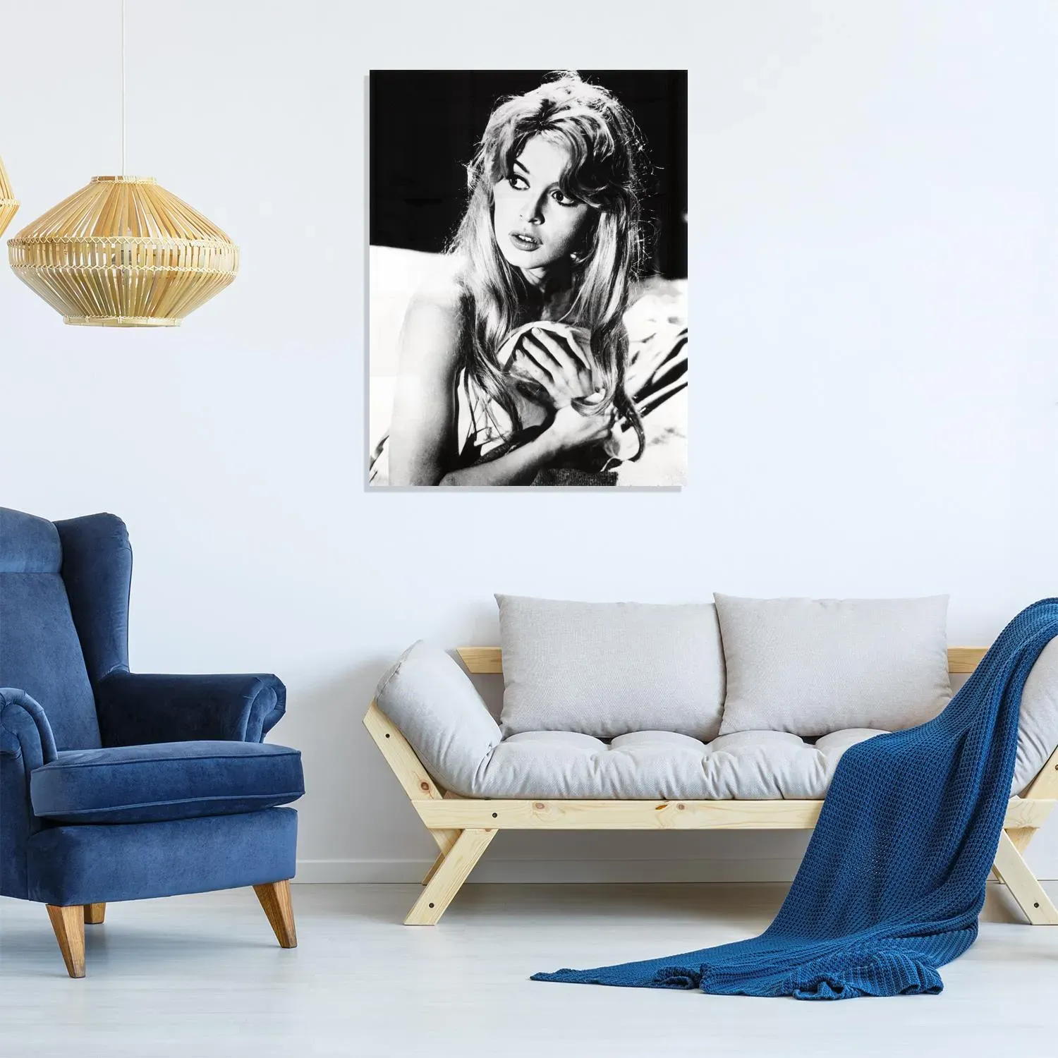 queence Acrylglasbild »Shh«, Schwarz-Weiß, Brigitte Bardot, Fine Art-Print in Galeriequalität queence grau