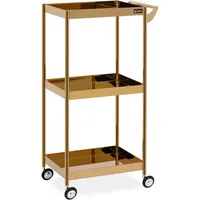 Physa Kosmetikwagen golden 3 Ablagen 4 Räder 30 kg