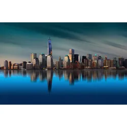Fototapete PAPERMOON "Photo-Art YI LIANG, NEW YORK WORLD TRADE CENTER 1", bunt, B:4,50m L:2,80m, Vlies, Tapeten