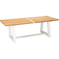 Tisch Campione Weiß/Teak 220 x 110 x 75,5 cm