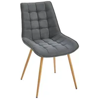 Livetastic Stuhl, Grau, Eiche, Metall, Textil, Füllung: Schaumstoff, Rundrohr, 52x88x61 cm, Esszimmer, Stühle, Esszimmerstühle, Vierfußstühle