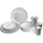 Brunner Bellagio Campinggeschirr Set 16-tlg. grau/weiß