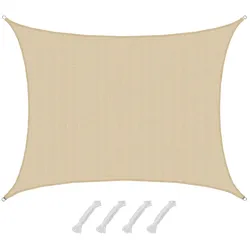 AMANKA UV Sonnensegel Wasserdurchlässig 7x5 - Rechteckig - Sonnenschutz Garten Terrasse