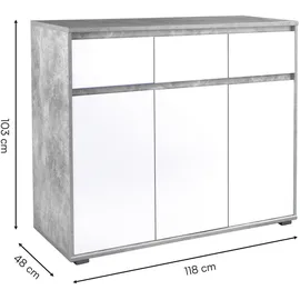 Bega Consult GmbH & Co.KG Internationale Handelsagentur IKARUS 118 x 103 x 48 cm Weiß/Grau