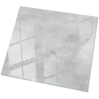 Tulup Tischplatte Hellgrau, Glas 50x50x0.4 cm Esszimmer, Tische, Esstische,