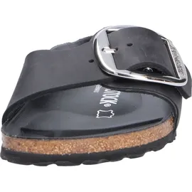 Birkenstock Madrid Big Buckle Nubukleder geölt schmal schwarz 35