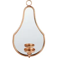 Beliani Wandkerzenhalter Bazarnes Metall Gold