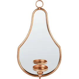 Beliani Wandkerzenhalter Bazarnes Metall Gold
