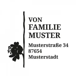Monogrammstempel - Dekorative Blume - Trodat 4924