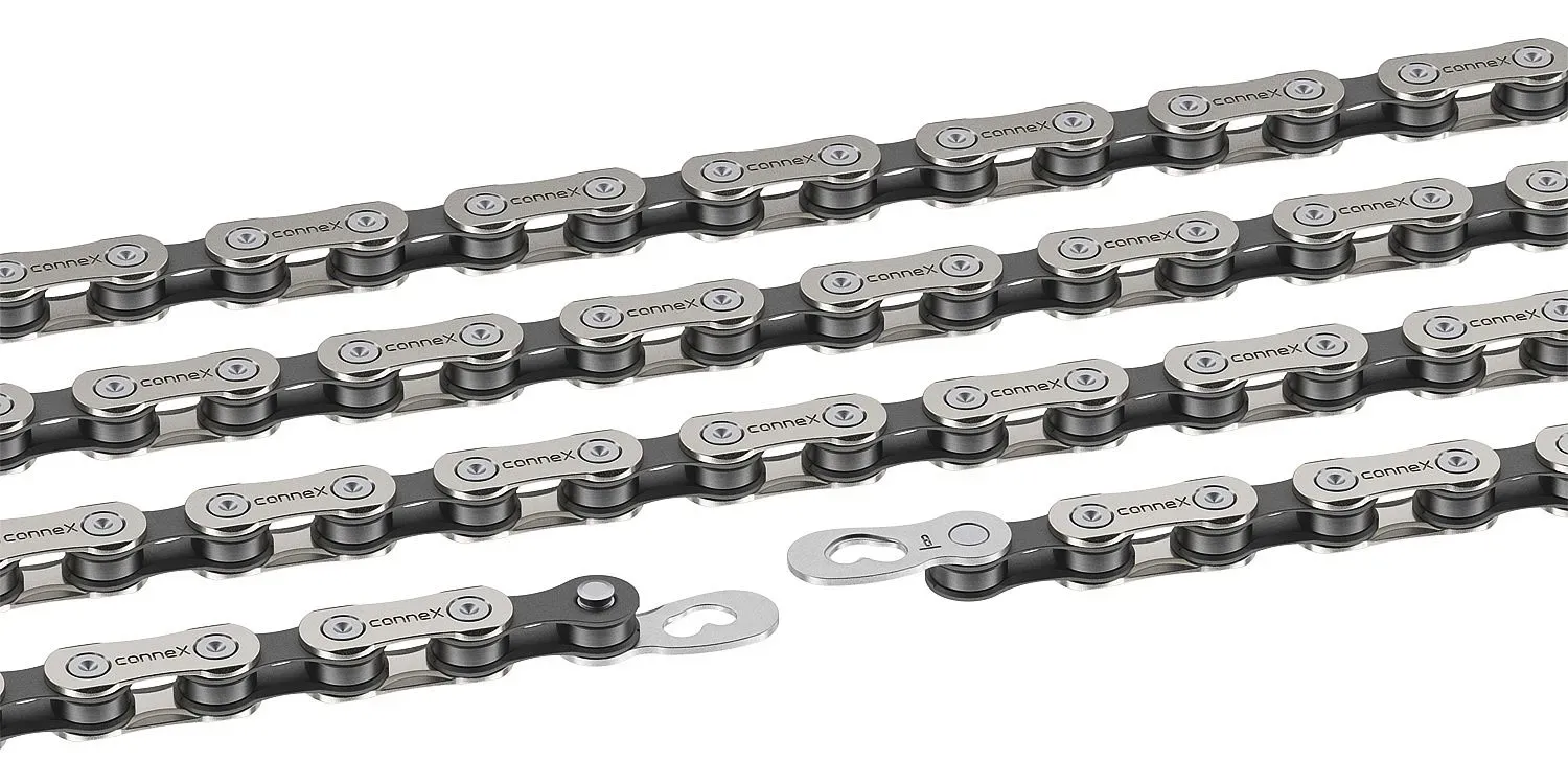 Connex Fahrrad Kette 804 6/7/8-fach schwarz/silber 114 Glieder, 1/2 x 3/32