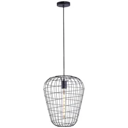 Pendelleuchte, Industrial Design, schwarz, Cage-Optik, höhenverstellbar