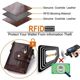 luxuskollektion Herren Geldbörse RFID Schutz braun