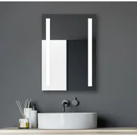 Talos Badspiegel Light in verschiedenen Größen erhältlich, energiesparend, silberfarben