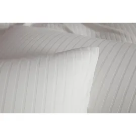 ELEGANTE Solid Stripe wollweiß 155 x 220 + 80 x 80 cm