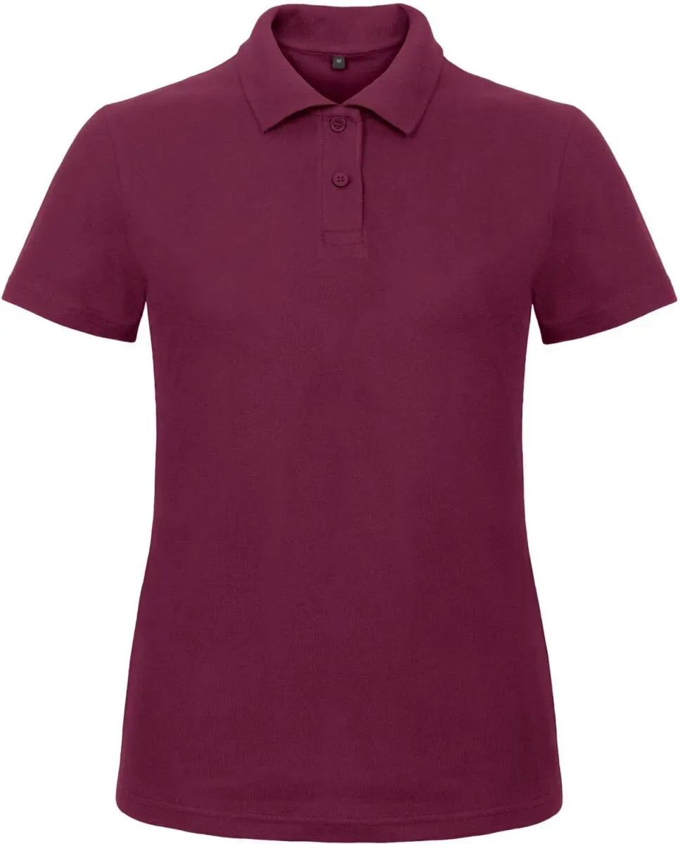B&C Damen Piqué Polo ID.001 PWI11 wine L