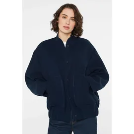 senses.the label Oversized Bomberjacke in Woll-Optik blau S/M,