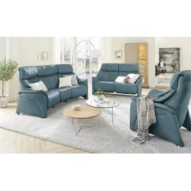 HIMOLLA Relaxsessel 4217 Leder 96 x 109 x 91 cm Blau mit Kopfteil