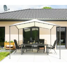 ShelterLogic Faltpavillon 3,17 x 3,17 m inkl. 4 Seitenteile Beige/Grau