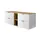 rodan fabryka mebli RODAN Waschbeckenunterschrank mit Regal & Arbeitsplatte – Weiß & Craft Gold Waschbeckenunterschrank Schubladen Soft-Close – Hängender Badezimmer Unterschrank – 46 x 140 x 57 cm – Modern & robust