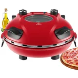Steinborg SB-3140 Pizzaofen Elektrisch 32 cm mit Pizzastein Timer 5 Stufen 1200 Watt