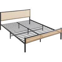 [en.casa] Metallbett Linköping 160 x 200 cm mit rechteckigem