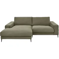 Dieter Knoll Ecksofa, Olivgrün, Textil, 3-Sitzer, L-Form, Ottomane links, 253x177 cm, Typenauswahl, Fußauswahl, Stoffauswahl, Hocker erhältlich, Rücken echt, seitenverkehrt erhältlich, Wohnzimmer, Sofas & Couches, Wohnlandschaften, Ecksofas