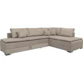 Home Affaire Ecksofa L-förmig Cord 3-Sitzer Braun