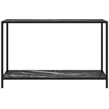 vidaXL Konsolentisch Schwarz 120x35x75 cm Hartglas