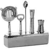 Fink Cocktail-Set Nassau silberfarben« mit feiner Hammerschlagstruktur, silberfarben