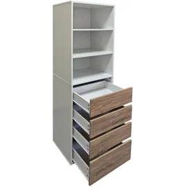 Hti-Living Highboard 50 x 40 x 161 cm Blau / Weiß
