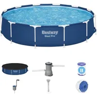 BESTWAY Steel Pro Frame Pool Set 366 x 84 cm ink. Filterpumpe