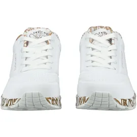 SKECHERS Uno - Loving Love Damen white durabuck/rose gold print trim 41