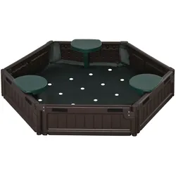 Outsunny Sandkasten HDPE