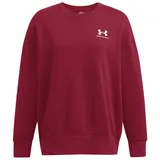 Under Armour Essential OverSized Fleece Shirt Damen 625 cardinal/white M