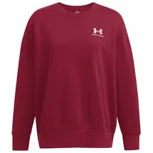 Under Armour Essential OverSized Fleece Shirt Damen 625 cardinal/white M