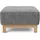 Innovation Living Polsterhocker 100% Polyester 65 x 40 x 65 cm Grau
