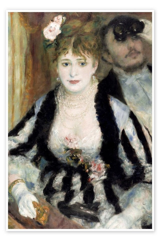 Posterlounge Poster Pierre-Auguste Renoir, Loge im Theater, Malerei 100 cm x 150 cm
