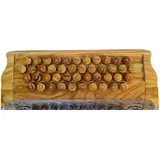 Steirische Harmonika Gleichtonknöpfe Stern Olive markiert 4er Set