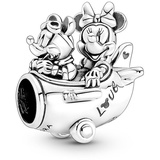 Pandora Disney Charm "Mickey & Minnie im Flugzeug" silber 790108C00