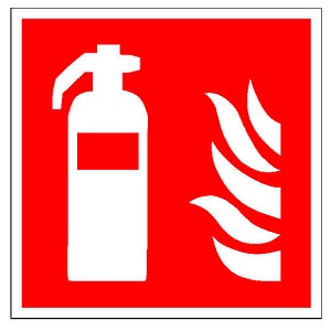 SafetyMarking® Brandschutzaufkleber "Feuerlöscher" quadratisch 10,0 x 10,0 cm