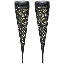 Luxform Solarleuchte Metall B:8,5cm H:4,2cm 2er Set schwarz