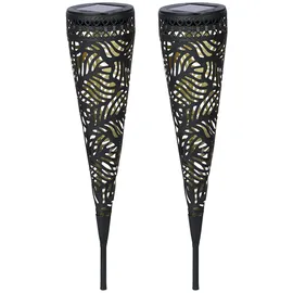 Luxform Solarleuchte Metall B:8,5cm H:4,2cm 2er Set schwarz