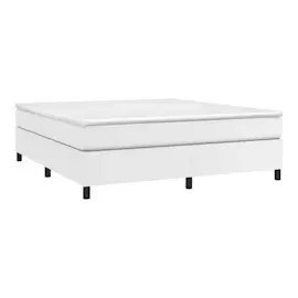 vidaXL Bettgestell Weiß 180x200 cm Kunstleder