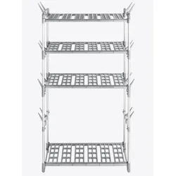 Organizer HEINE HOME, grau, B:74cm H:134cm T:29cm, Kunststoff, Aluminium, Aufbewahrungsboxen