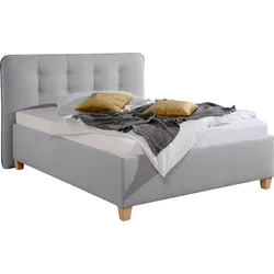 Polsterbett MAINTAL, grau, B:158cm L:210cm, Betten, Polsterbett Polsterbett ohne Bettkasten, inklusive Bettkasten