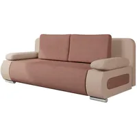 Mirjan24 Schlafsofa, Rosa, Textil, 3-Sitzer, Rechteckig, 200x77x92 cm, Wohnzimmer, Sofas & Couches, Schlafsofas