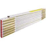 Stabila Holz-Gliedermaßstab 617/11 L.3m weiß/gelb Buchenholz